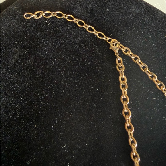 Vintage Purple and Green AB Rhinestone teardrop necklace - Picture 4 of 6